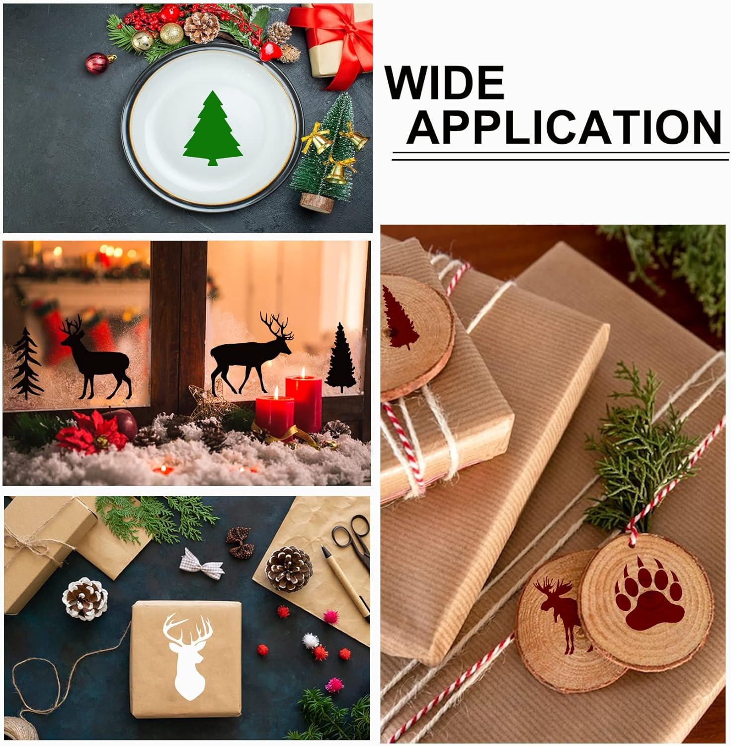 Small Stencils for Painting on Wood Reusable, 3 Inch Reusable Stencil for Craft 