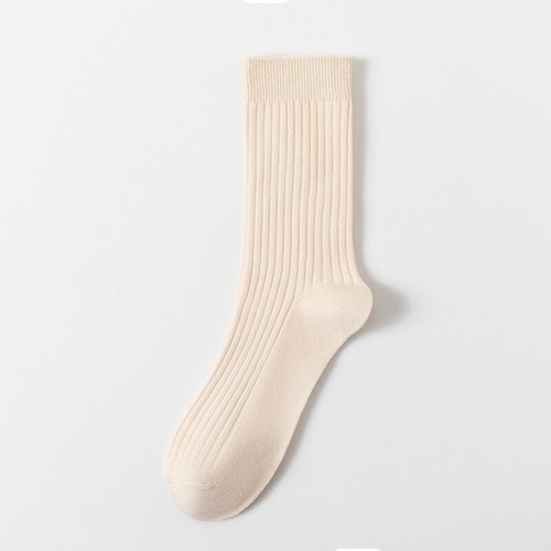 8 Pairs Women Solid Cotton Striped Mid Calf Socks Sports Stretch Elastic Socks - Picture 20 of 21