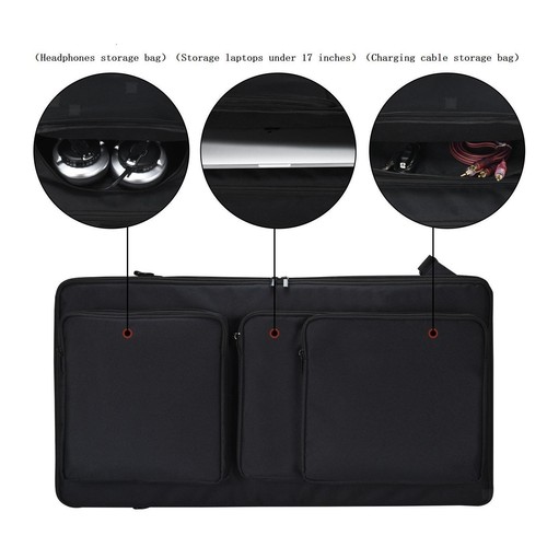 DJ Controller Storage Bag Protector Thicken Black Carrying Case Bag Suitcase - Picture 5 of 7
