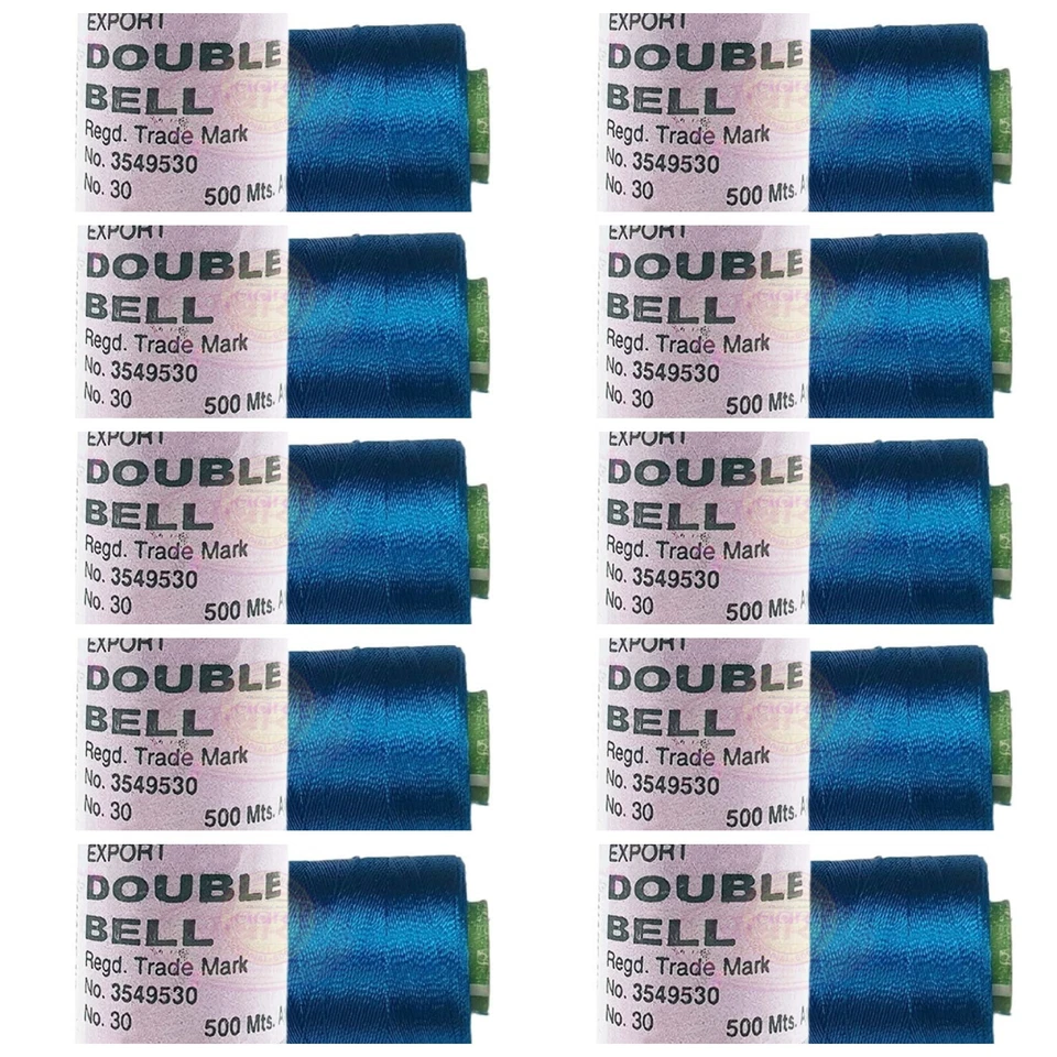 10X Viscose Rayon Yarn Thread Dark Blue Colour 500mtr,Hand & machine embroidery - Image 3 of 3