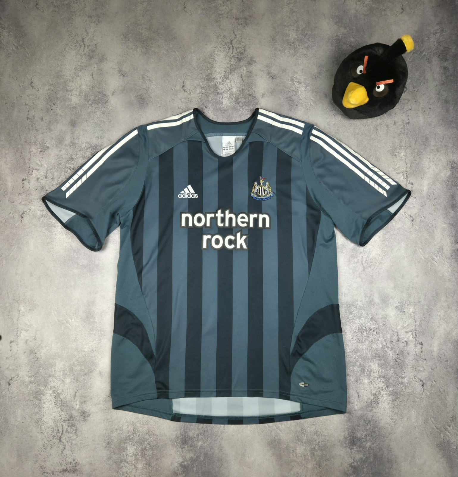 Vintage Adidas Newcastle United Soccer Jersey 2005 Away Football Shirt Size XL