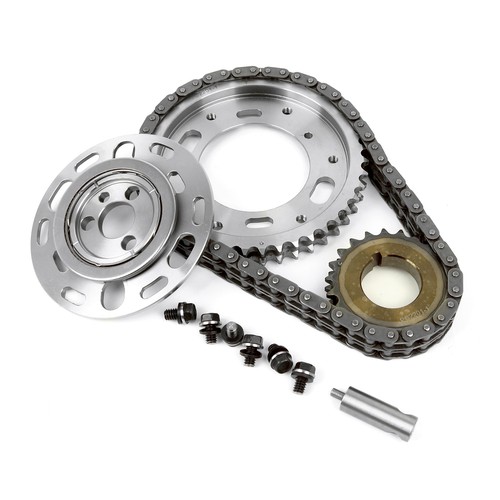 Chevy SBC 350 Double Roller 2pc Adj Billet Steel Timing Chain Kit - Picture 3 of 4