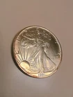 1991 American Silver Eagle 1 Ounce Brilliant Uncirculated With Light Toning