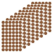 432 Pcs Dia. 21mm/0.8" Hole Cover Stickers, Wood Color