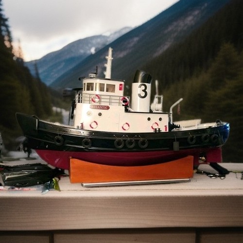 Fiberglass AquaCraft Atlantic Tugboat Display or Project Boat – No Controller