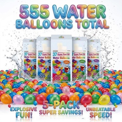 A2Z Super Fast Fill Water Balloons with Tap Adaptor 37, 111 and 555 PCS