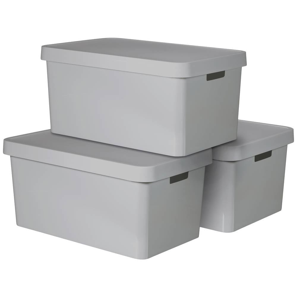 Bac plastique de rangement gris 56x27x39 cm boîte plastique Curver Infinity