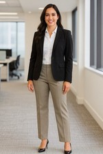 Tommy Hilfiger Women  s Size 12 Career Office Dress Pants Taupe Khaki Casual City