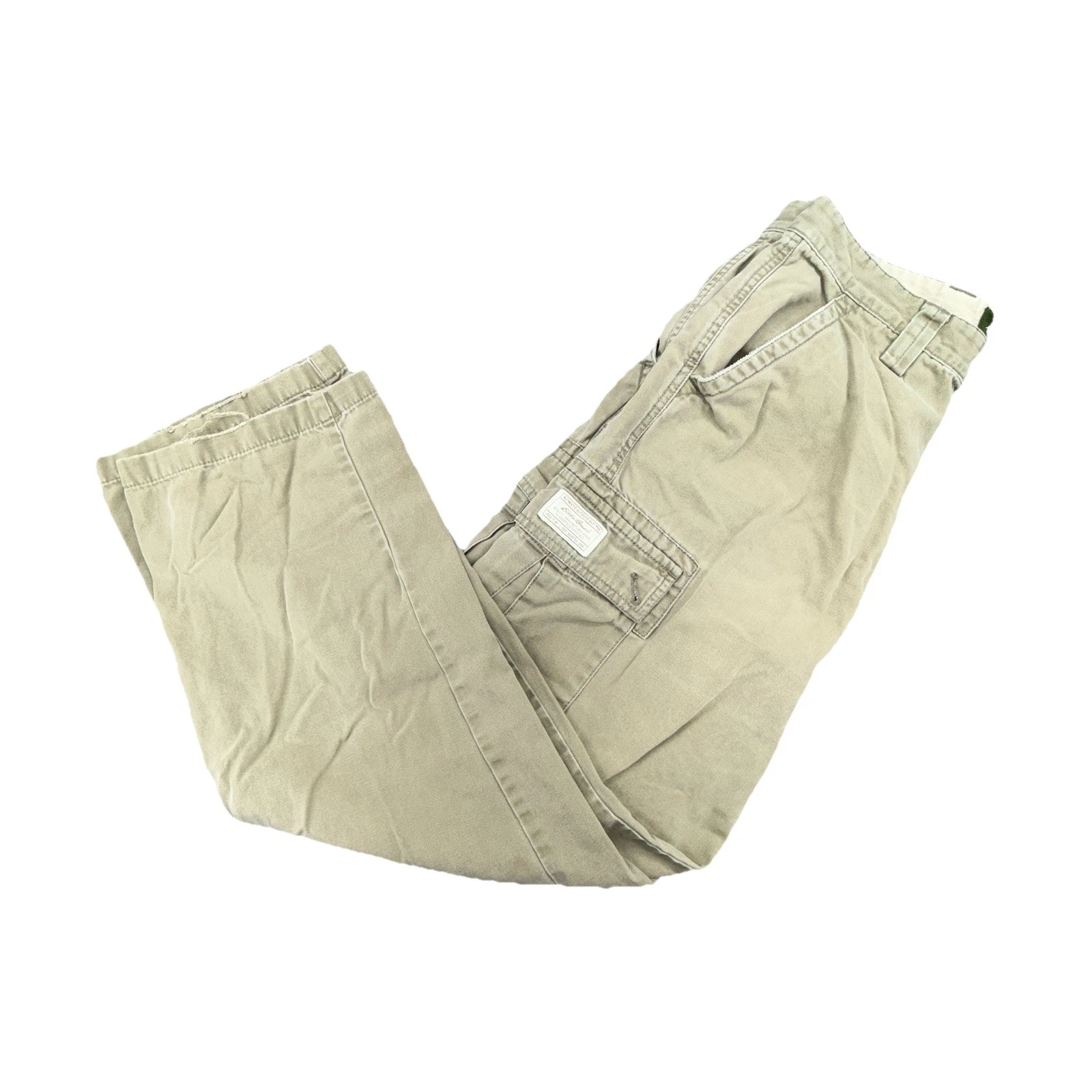 Eddie Bauer Men's Cargo Pants 32x32 Green Hiking Climbing Outdoors Comfort