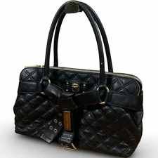 Y2K Marc Jacobs Leather Quilted Handbag A4 Ribbon Authentic Used Japan