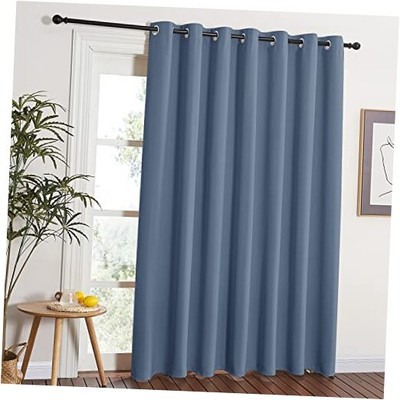  Sliding Glass Door Blackout Curtain - 100''W x 84''L (Pack of 1) Stone Blue