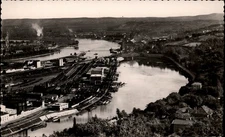 RPPC Aerial View Lyon Rhone Saone River vintage postcard o787