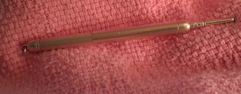 Antique Art Deco Louis Talmis & Sons Retractable Pencil Pendant 14 KT GF