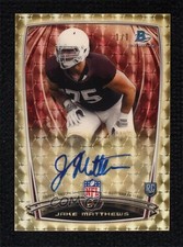 2014 Bowman Rookie Chrome Refractor Superfractor 1/1 Jake Matthews #75 Auto 0c3