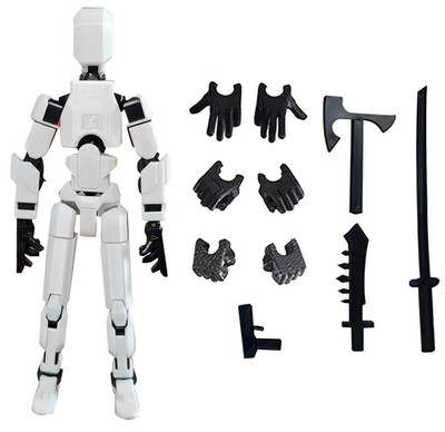 Titan 13 Action Figure | 3D Printed Dummy Robot | Multi Jointed Toy w/ Stand J4