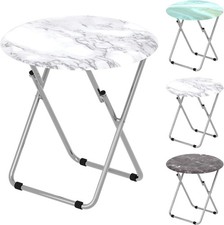 Garden 4 you Round Folding Table, Side Folding Coffee Table, TV Snack Tray Tabl