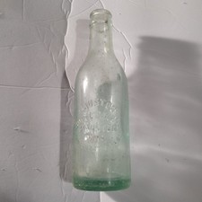 Mauston Bottl'g Wks 7 1/2 Oz Bottle WIS H.W. Vintage Glass With Bubbles