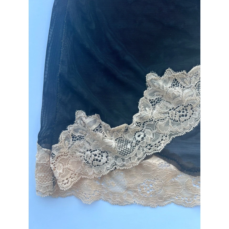 Frederick's of Hollywood Black Lace Lingerie Slip Dress Medium - Image 4 of 4