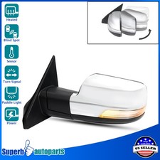 For 2019-2024 Dodge Ram 1500 Chrome Left Side Mirror Power Heatedbsmsignal For 2019-2024 Dodge Ram 1500 Chrome Left Side Mirror Power Heatedbsmsignal