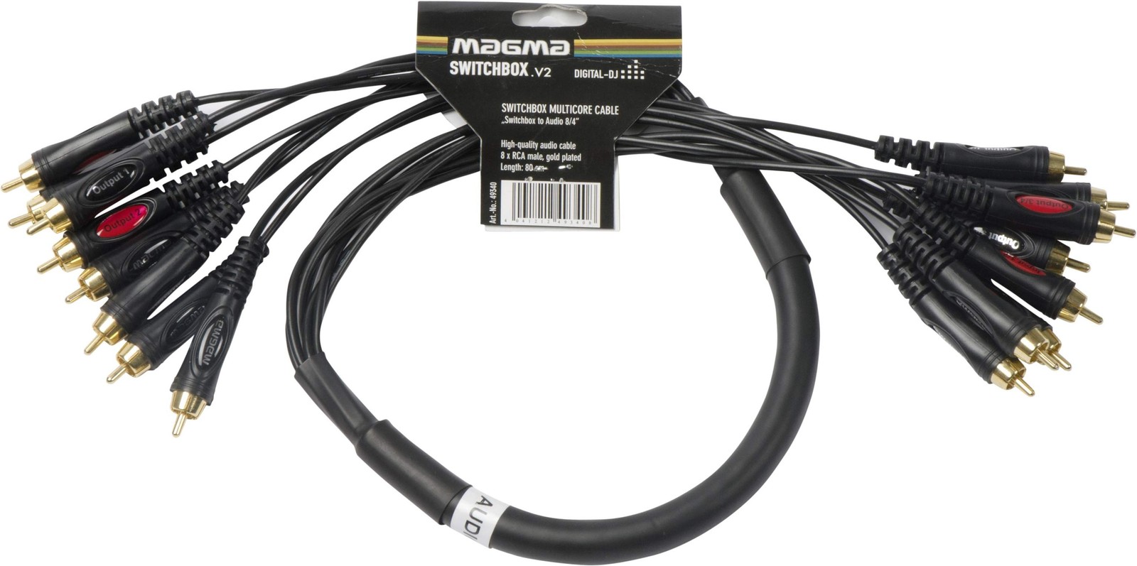 Câble 8 RCA mâle Magma 80cm pour éliminer les parasites audio