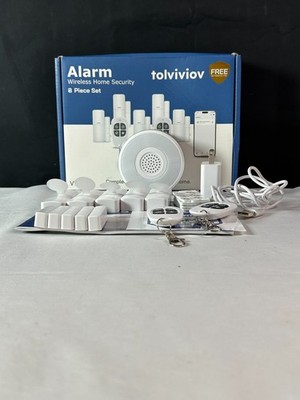 Tolviviov DP-W2 White Wireless Smart Alarm Home Security System 8 Piece Set