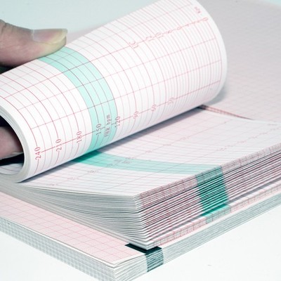 5 Packs 112mm x 100mm Fetal Monitor Recording Paper 150 Sheets Each，US