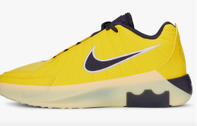 Nike Lebron Witness IX Bball Shoes Amarillo/Cave Purple-Soft Yellow 7 youth