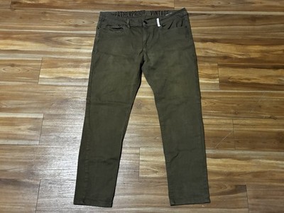 Weatherproof Vintage Men s Skinny Fit Pants Olive Green Size 36x30