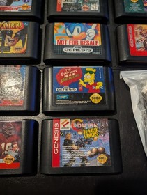 SEGA Genesis MK-1631 MEGA Bundle Lot w/ 15 Games! Contra And Streets Of Rage 2! 