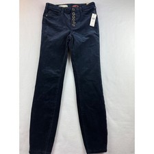 Anthropologie Pilcro Maria High Rise Skinny Button Front Velvet Pants