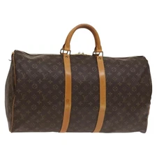 LOUIS VUITTON Monogram Keepall 55 Boston Bag M41424 LV Auth 118705