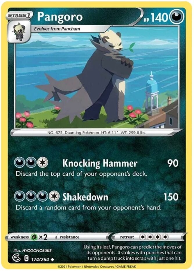 Pangoro - 174/264 - Uncommon (Lp) Fusion Strike - Darkness Pokémon