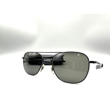 American Optical Original Pilot Sunglasses Black 57-20 140mm Aviator AO Eyewear