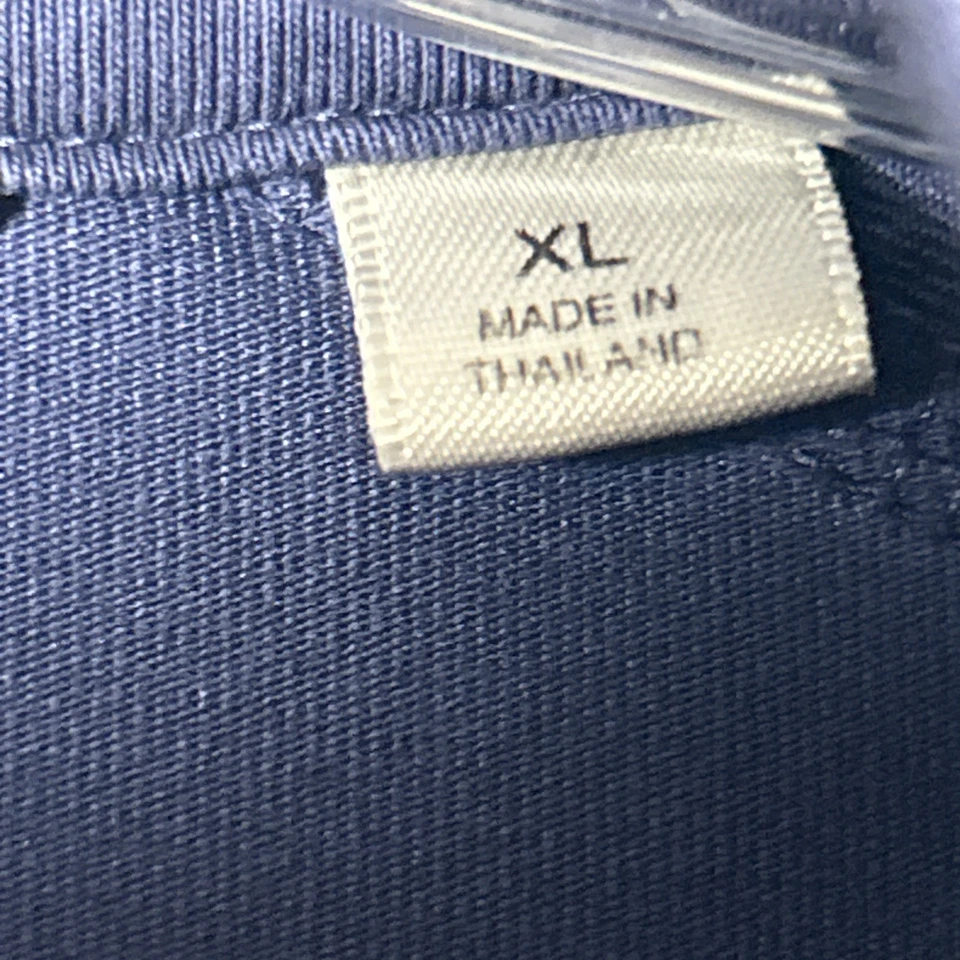 Pullover Travis Mathew Para Hombres XL Azul Rayas 1/4 Bolsillos con Cremallera Rendimiento Elástico Foto 3 de 4