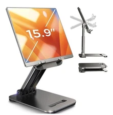 Tablet Stand for iPad Holder Desk Portable Monitor, Foldable Home Office Desk 