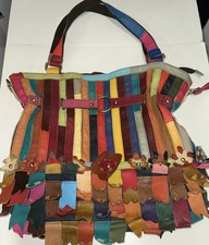 Amerileather Kylie Bright Rainbow Stripe Flor...