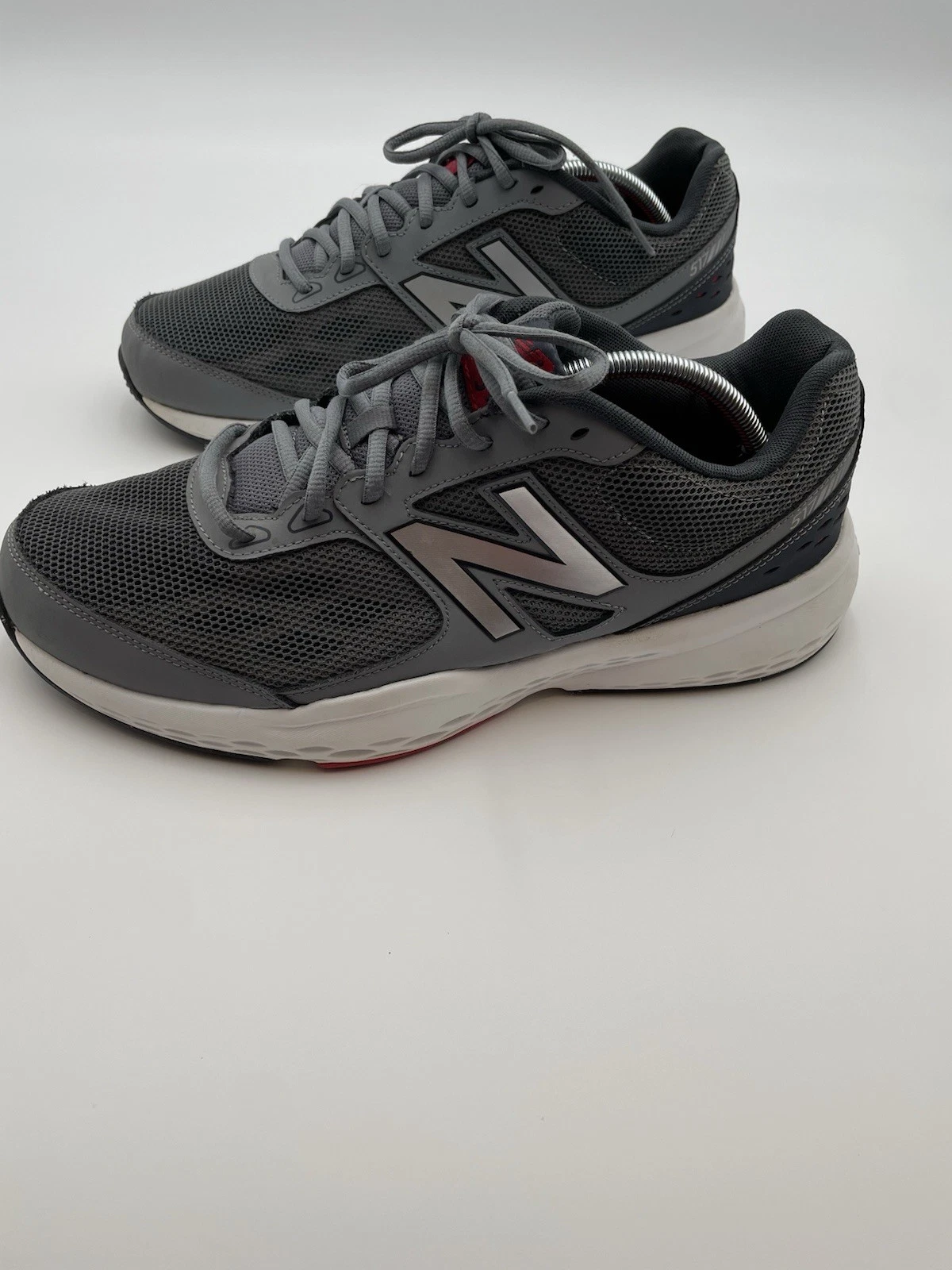 Scarpe da corsa sportive New Balance 517v1 uomo taglia 12 4E grigio bianco rosso sneakers