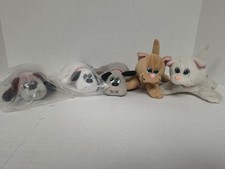 Lot Of Vintage Tonka Pound Puppies And Kitties Two New Sealed Bags Retro Plush