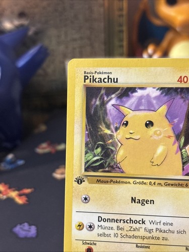 Pokémon - 1ª Edición - Pikachu (Mejillas Amarillas) 58/102 Conjunto Base - Edición Alemana Casi Nuevo - Imagen 11 de 14