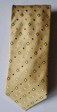 CHAPS RALPH LAUREN YELLOW DIAMOND DRESS SUIT DESIGNER NECKTIE TIE 60"