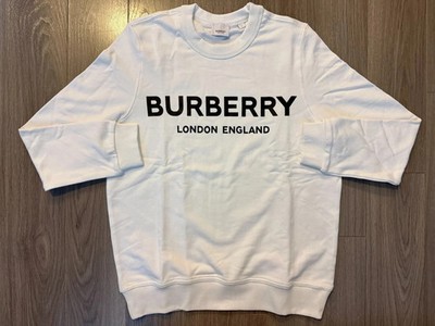 Burberry Unisex Fairhall Sweatshirt womens white sz M