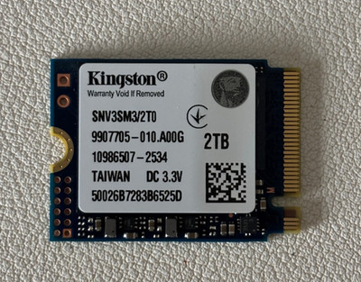 Kingston NV3 - SSD - 2 TB - PCIe 4.0 x4 (NVMe) - 2230 Steam Deck/Handheld