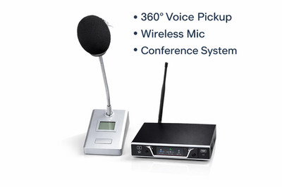 Wireless Conference Microphone Omni Directional Meeting Room Desktop Mic