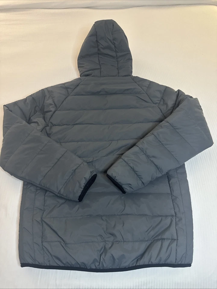 Chaqueta acolchada New Balance para hombre nueva con etiquetas L gris cremallera completa con capucha Foto 3 de 3