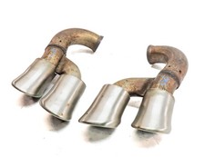 08-10 PORSCHE CAYENNE 957 REAR MUFFLER EXHAUST HOSE PIPE TIP SET/2