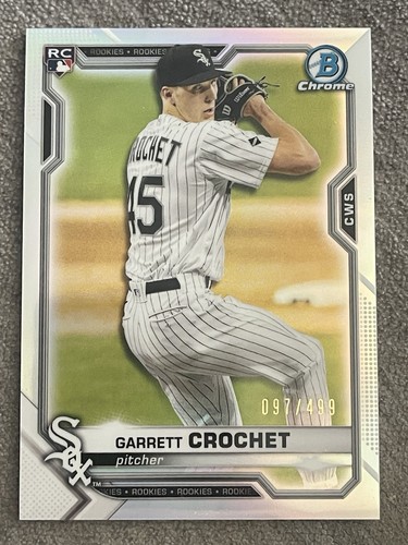 Garrett Crochet 2021 Bowman Chrome #63 Refractors Rookie #/499 RC