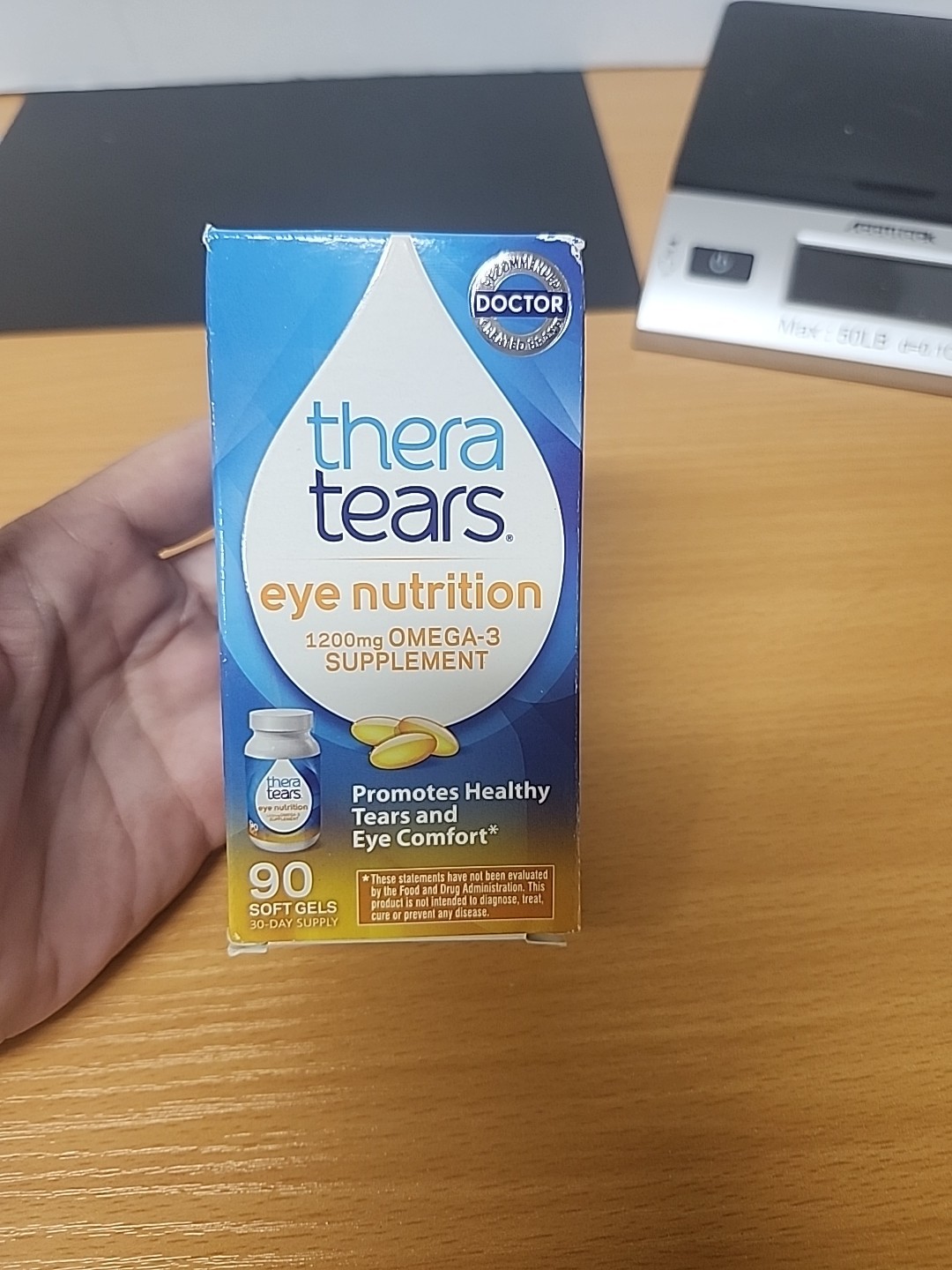 Thera Tears Eye Nutrition Therapy Omega-3 Supplement Softgels 1200mg  90 Count