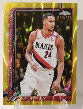 Kris Murray ~ 2025-26 Topps Chrome ~ Yellow RayWave Refractor /275 #217