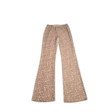 Vintage 70s Stretch Bell Bottoms Lace Pants Womens Size S Gold Disco