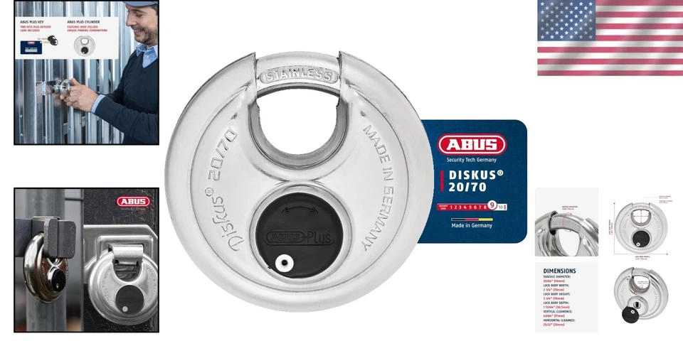 Heavy Duty 70mm Stainless Steel Padlock - Ultimate Protection, Keyed Different - Image 2 of 4